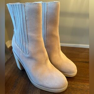 Dolce Vita Platform Cream/Tan Heel Women Boots 7.5
